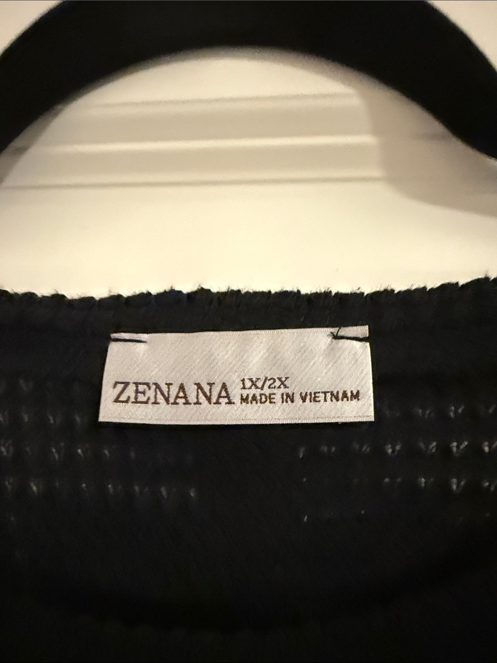 Zenana Outfitters Black Waffle-Knit Long Sleeve Top with Pocket - Picture 2 of 7